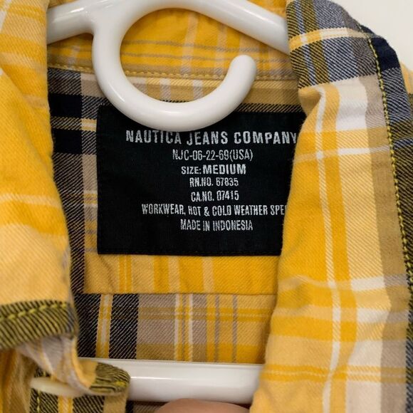 Nautica Jeans Company Plaid Button Down, Medium - Picture 3 of 5